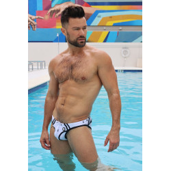 Breedwell Slip de bain Expose Swim Blanc neon